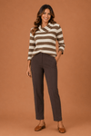 BLUSA HERITAGE MAXI GOLA LISTRA CAPPUCCINO.